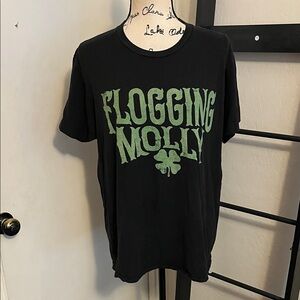 Flogging Molly 2018 Tour Music Band Black Graphic Pullover T-Shirt